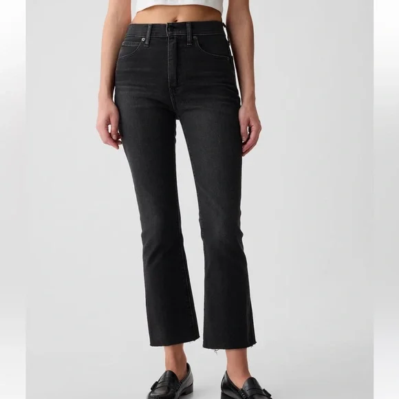 Black High Rise Kick Fit Jeans - Picture 8 of 8